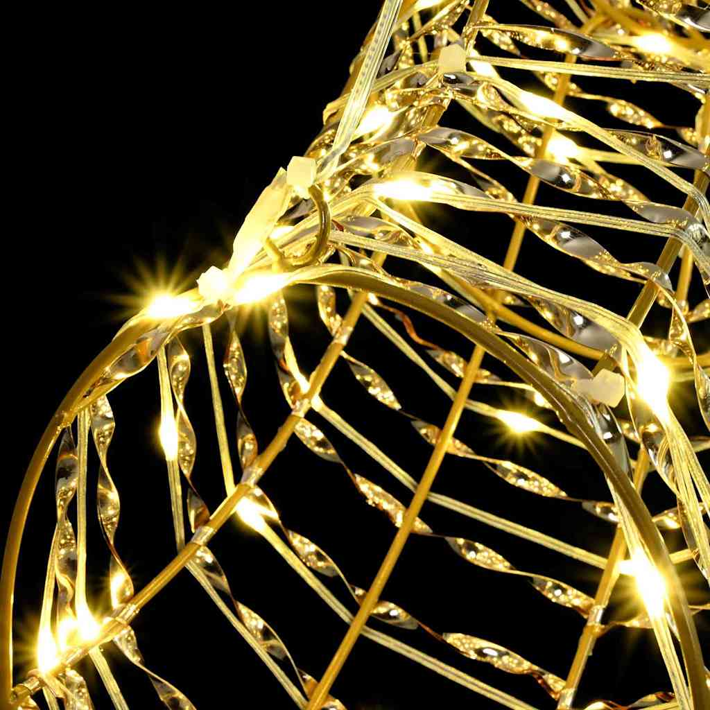 Reindeer Pull Sleigh with 140 LEDs Warm white 60 cm PET